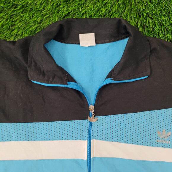 Vintage 90s ADIDAS Track Jacket Womens Large 23x30 Trefoil - Picture 8 of 14